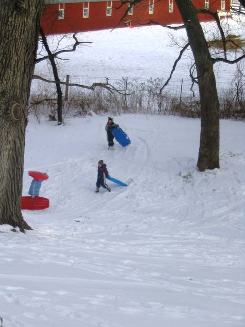 2004_01_31 021 Allison, Mason, and Corte Sledding