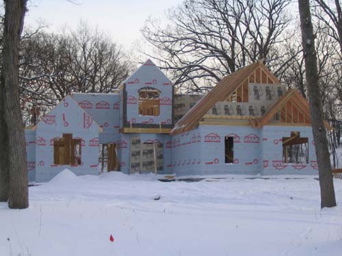 2004_02_07 007 Front of House with the Garage Framed after Wendi Shoveled