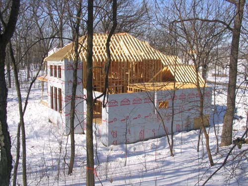 2004_02_13 125 Roof Rafters Complete Ecept for the Master Bedroom