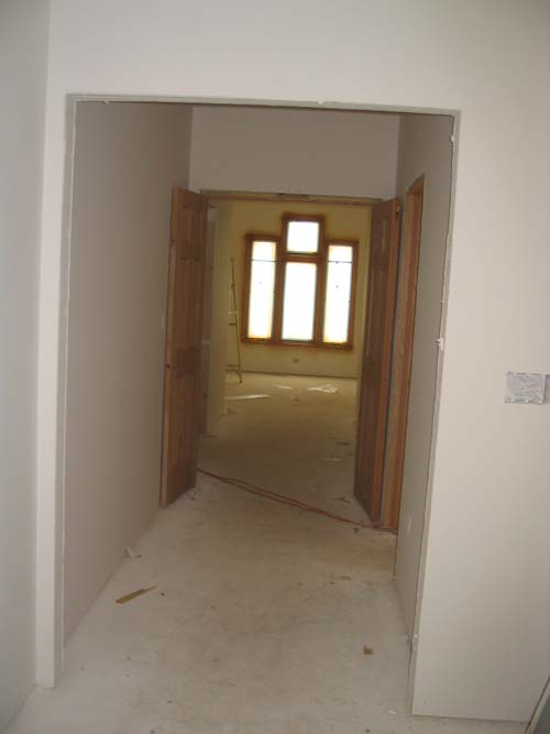 2004_05_22 017 Master Bedroom Hall with Doors installed and Stained Windows