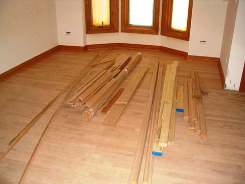 2004_06_13 018 Stair Parts on the Dining Room Floor