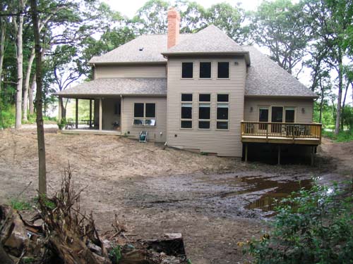 2004_07_24 047 Back of the House with our Tempoary Pond