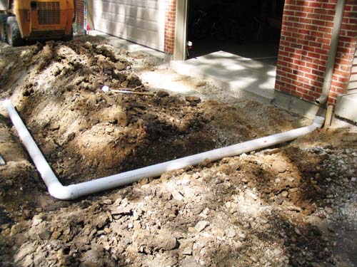 2004_09_07 124 Drainage for the Under the Driveway Approach