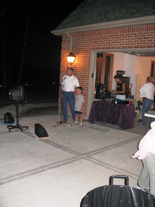 2004_09_21 022 John and Mason Singing Take Me Out to the Ballgame